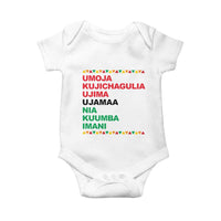 7 Principles Of Kwanzaa Baby Onesie African American Holiday Gift - Wonder Print Shop