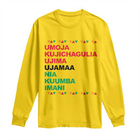 7 Principles Of Kwanzaa Long Sleeve Shirt African American Holiday Gift - Wonder Print Shop