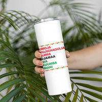 7 Principles Of Kwanzaa Skinny Tumbler African American Holiday Gift - Wonder Print Shop