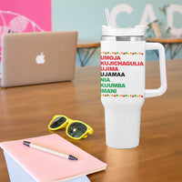 7 Principles Of Kwanzaa Tumbler With Handle African American Holiday Gift - Wonder Print Shop