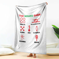 Nguzo Saba Seven Principles Of Kwanzaa Celebration Gift Throw Blanket - Wonder Print Shop