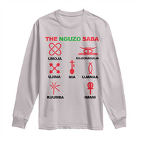 Nguzo Saba Seven Principles Of Kwanzaa Celebration Gift Long Sleeve Shirt - Wonder Print Shop