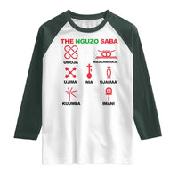 Nguzo Saba Seven Principles Of Kwanzaa Celebration Gift Raglan Shirt - Wonder Print Shop