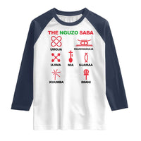 Nguzo Saba Seven Principles Of Kwanzaa Celebration Gift Raglan Shirt - Wonder Print Shop