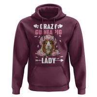 Funny Crazy Guinea Pig Lady Hoodie Cavy Mom Gift - Wonder Print Shop