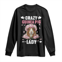Funny Crazy Guinea Pig Lady Long Sleeve Shirt Cavy Mom Gift - Wonder Print Shop
