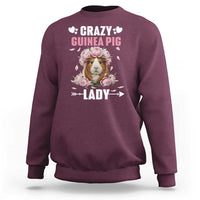 Funny Crazy Guinea Pig Lady Sweatshirt Cavy Mom Gift - Wonder Print Shop