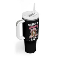 Funny Crazy Guinea Pig Lady Tumbler With Handle Cavy Mom Gift - Wonder Print Shop
