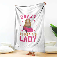 Crazy Guinea Pig Lady Throw Blanket Funny Pet Lover Gift - Wonder Print Shop