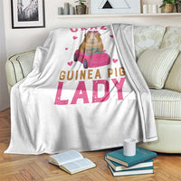 Crazy Guinea Pig Lady Throw Blanket Funny Pet Lover Gift - Wonder Print Shop