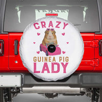 Crazy Guinea Pig Lady Spare Tire Cover Funny Pet Lover Gift - Wonder Print Shop