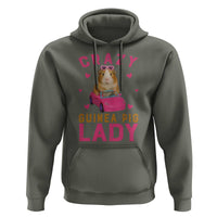 Crazy Guinea Pig Lady Hoodie Funny Pet Lover Gift - Wonder Print Shop
