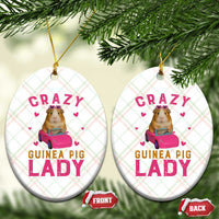 Crazy Guinea Pig Lady Ceramic Ornament Funny Pet Lover Gift - Wonder Print Shop