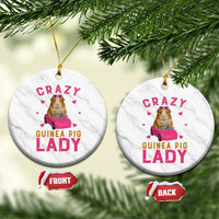 Crazy Guinea Pig Lady Ceramic Ornament Funny Pet Lover Gift - Wonder Print Shop