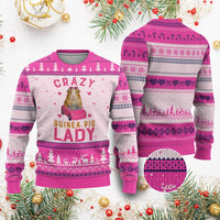 Crazy Guinea Pig Lady Ugly Christmas Sweater Funny Pet Lover Gift - Wonder Print Shop
