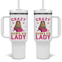 Crazy Guinea Pig Lady Tumbler With Handle Funny Pet Lover Gift - Wonder Print Shop