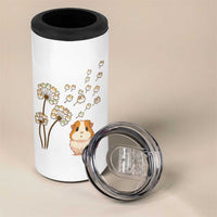 Flower Guinea Pig Dandelion 4 in 1 Can Cooler Tumbler Funny Cavy Lover Gift - Wonder Print Shop