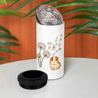 Flower Guinea Pig Dandelion 4 in 1 Can Cooler Tumbler Funny Cavy Lover Gift - Wonder Print Shop