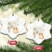 Flower Guinea Pig Dandelion Ceramic Ornament Funny Cavy Lover Gift - Wonder Print Shop