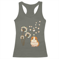Flower Guinea Pig Dandelion Racerback Tank Top Funny Cavy Lover Gift - Wonder Print Shop