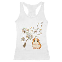 Flower Guinea Pig Dandelion Racerback Tank Top Funny Cavy Lover Gift - Wonder Print Shop