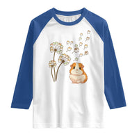 Flower Guinea Pig Dandelion Raglan Shirt Funny Cavy Lover Gift - Wonder Print Shop