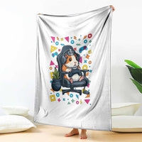 Funny Guinea Pigs And Gaming Lover Gift For Kid Throw Blanket - Wonder Print Shop