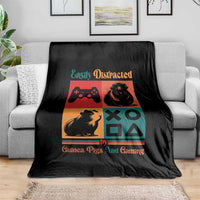 Funny Easily Distracted By Guinea Pigs And Gaming Throw Blanket Game Lover Gift - Wonder Print Shop