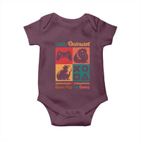 Funny Easily Distracted By Guinea Pigs And Gaming Baby Onesie Game Lover Gift - Wonder Print Shop