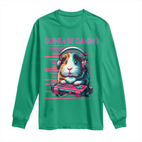 Funny Guinea Pig Video Game Player Gift Long Sleeve Shirt Guinea Be Gaming - Wonder Print Shop