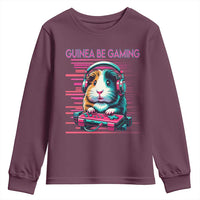 Funny Guinea Pig Video Game Player Gift Youth Sweatshirt Guinea Be Gaming - Wonder Print Shop