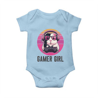 Funny Guinea Pig Video Game Rodent Lover Baby Onesie Gamers Girl Sunset Retro Gift - Wonder Print Shop