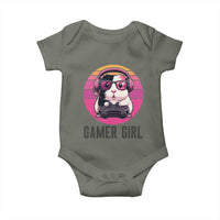 Funny Guinea Pig Video Game Rodent Lover Baby Onesie Gamers Girl Sunset Retro Gift - Wonder Print Shop