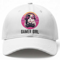 Funny Guinea Pig Video Game Rodent Lover Baseball Cap Gamers Girl Sunset Retro Gift