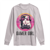 Funny Guinea Pig Video Game Rodent Lover Long Sleeve Shirt Gamers Girl Sunset Retro Gift - Wonder Print Shop