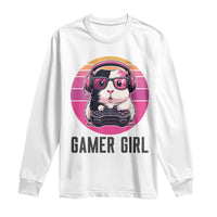 Funny Guinea Pig Video Game Rodent Lover Long Sleeve Shirt Gamers Girl Sunset Retro Gift - Wonder Print Shop