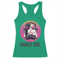 Funny Guinea Pig Video Game Rodent Lover Racerback Tank Top Gamers Girl Sunset Retro Gift - Wonder Print Shop