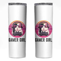 Funny Guinea Pig Video Game Rodent Lover Skinny Tumbler Gamers Girl Sunset Retro Gift - Wonder Print Shop