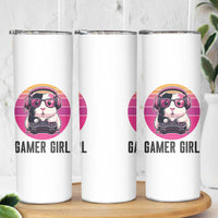 Funny Guinea Pig Video Game Rodent Lover Skinny Tumbler Gamers Girl Sunset Retro Gift - Wonder Print Shop