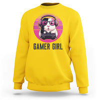 Funny Guinea Pig Video Game Rodent Lover Sweatshirt Gamers Girl Sunset Retro Gift - Wonder Print Shop