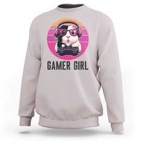 Funny Guinea Pig Video Game Rodent Lover Sweatshirt Gamers Girl Sunset Retro Gift - Wonder Print Shop