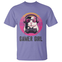 Funny Guinea Pig Video Game Rodent Lover T Shirt Gamers Girl Sunset Retro Gift - Wonder Print Shop