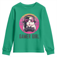 Funny Guinea Pig Video Game Rodent Lover Youth Sweatshirt Gamers Girl Sunset Retro Gift - Wonder Print Shop