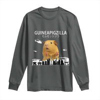 Funny Giant Guinea Pig Monster Roaring Tokyo Japan Long Sleeve Shirt Guineapigzilla - Wonder Print Shop