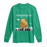 Funny Giant Guinea Pig Monster Roaring Tokyo Japan Long Sleeve Shirt Guineapigzilla - Wonder Print Shop