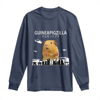 Funny Giant Guinea Pig Monster Roaring Tokyo Japan Long Sleeve Shirt Guineapigzilla - Wonder Print Shop