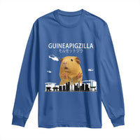 Funny Giant Guinea Pig Monster Roaring Tokyo Japan Long Sleeve Shirt Guineapigzilla - Wonder Print Shop