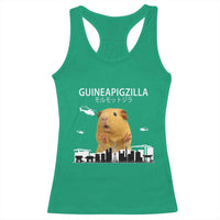 Funny Giant Guinea Pig Monster Roaring Tokyo Japan Racerback Tank Top Guineapigzilla - Wonder Print Shop