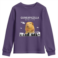 Funny Giant Guinea Pig Monster Roaring Tokyo Japan Youth Sweatshirt Guineapigzilla - Wonder Print Shop