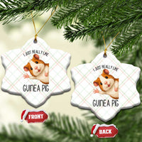 I Just Really Like Guinea Pigs Ceramic Ornament Funny Cavy Lover - Wonder Print Shop